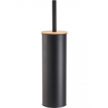 Ершик для унитаза с бамбуковой крышкой FORA DARK, черный/бамбук FORA DARK FOR-BRUSH-1091BB