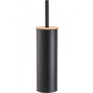 Ершик для унитаза с бамбуковой крышкой FORA DARK, черный/бамбук FORA DARK FOR-BRUSH-1091BB