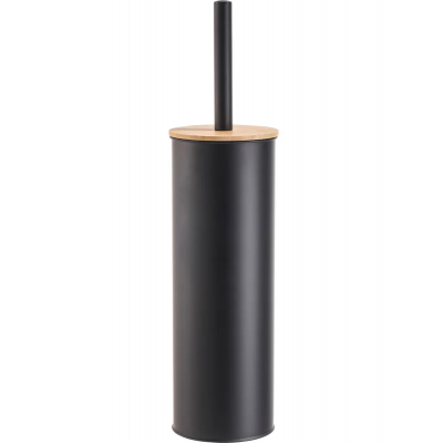 Ершик для унитаза с бамбуковой крышкой FORA DARK, черный/бамбук FORA DARK FOR-BRUSH-1091BB