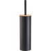Ершик для унитаза с бамбуковой крышкой FORA DARK, черный/бамбук FORA DARK FOR-BRUSH-1091BB