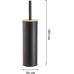Ершик для унитаза с бамбуковой крышкой FORA DARK, черный/бамбук FORA DARK FOR-BRUSH-1091BB