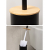 Ершик для унитаза с бамбуковой крышкой FORA DARK, черный/бамбук FORA DARK FOR-BRUSH-1091BB