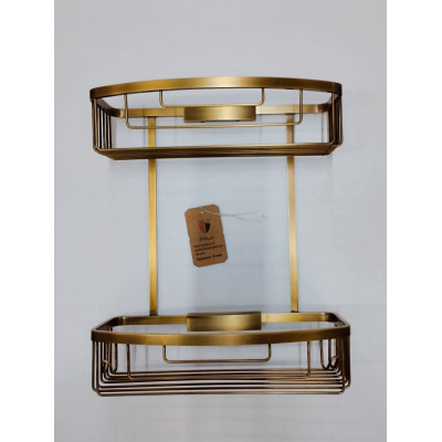 Полка решетка 2-ярусная съемная бронза Classic CB44