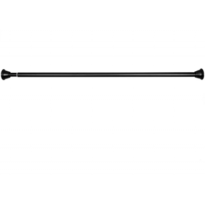 Карниз для ванной без сверления черный матовый 122х218см. Bath Plus Decor collection DC010