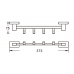 Планка 4 крючка графит ViEiR V5015-G