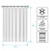 Штора для ванной 280x200 см., графит Bath Plus SUPER BIG ST-009