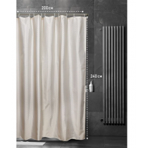 Штора для ванной Bath Plus 200x240 бежево-серая ST-015L